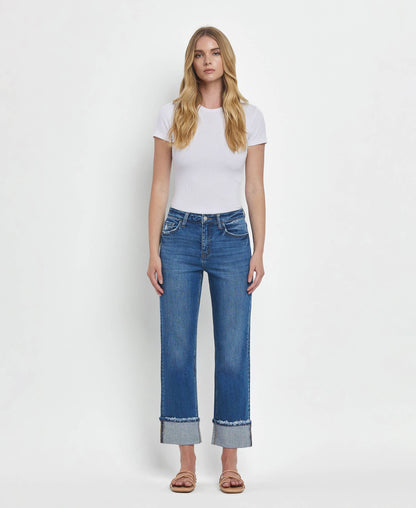 Vervet Daphne High Rise Cuffed Jeans