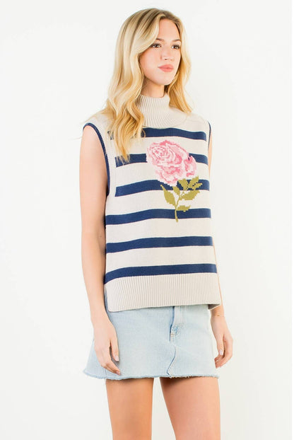 Pretty in Pink Sleeveless Knit Sweater: THML