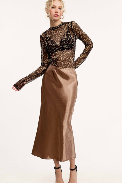 Charlie Mocha Slip Skirt