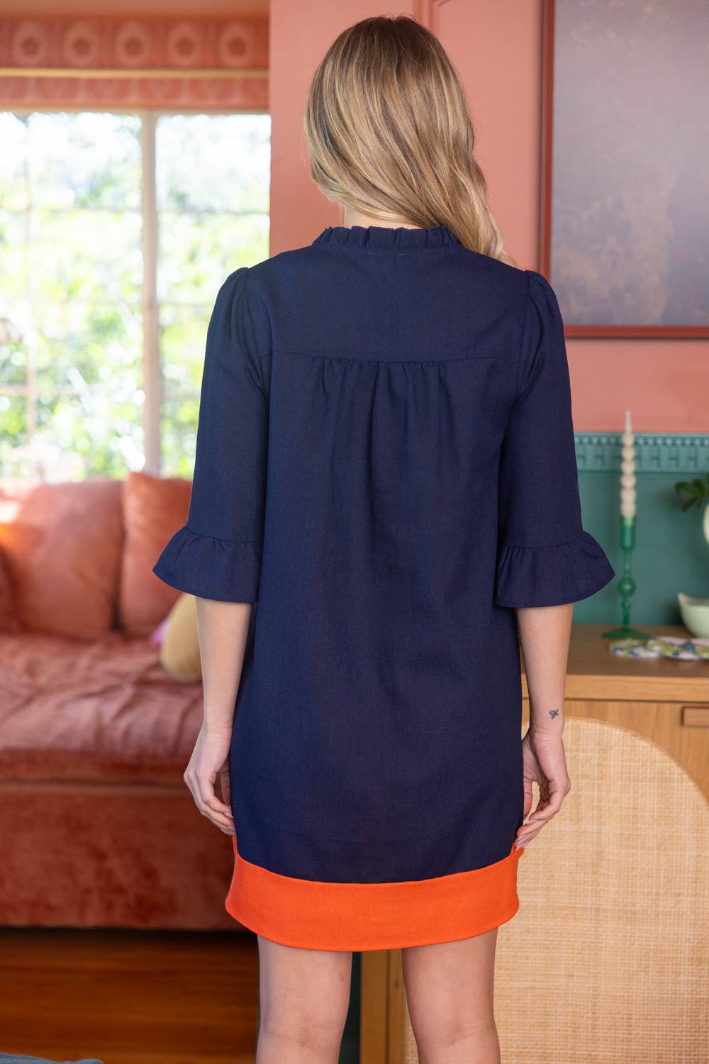 Mali Embroidered Shift Dress