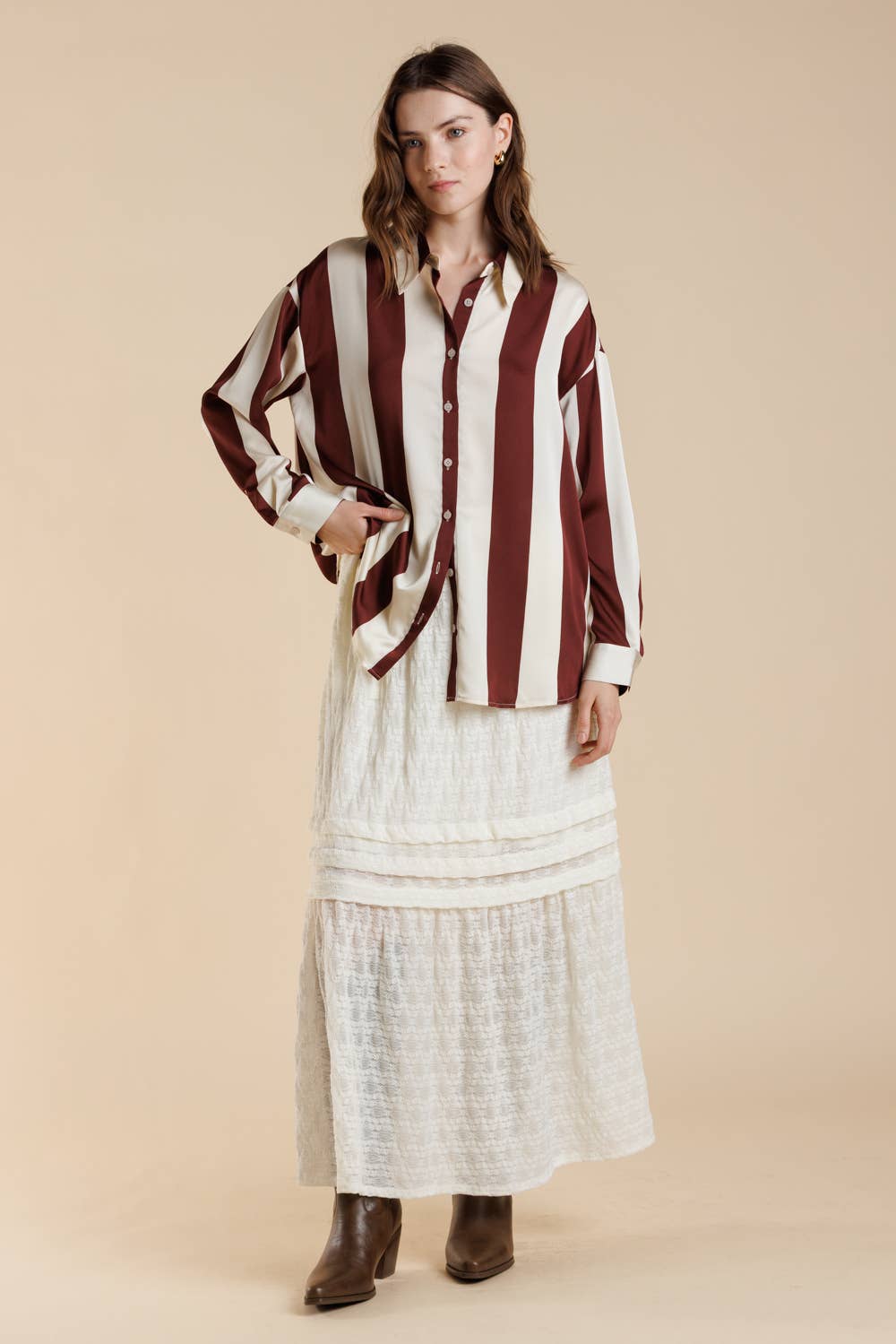 Zoe Button Down Long Sleeve Shirt