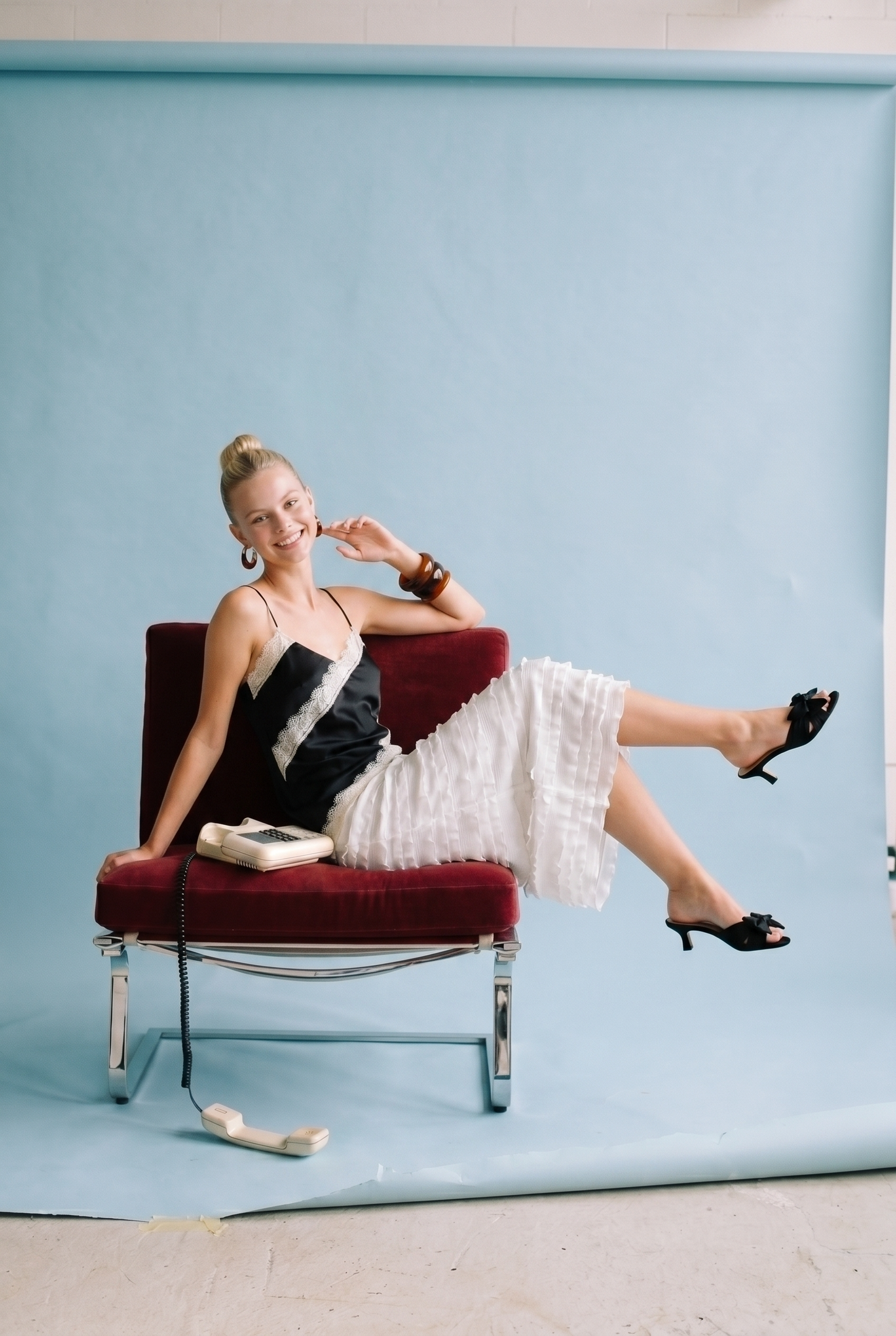 LeeAnn Layered Ruffle Midi Skirt