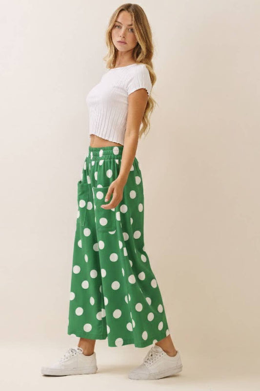 Greener Pastures Polka Dot Pull-on Pants