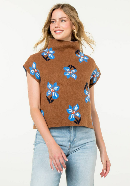 Fall Flowers Knit Top: THML