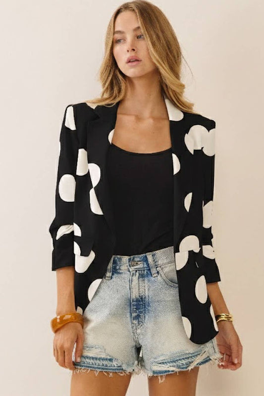 Darcy Polka Dot Blazer: 2 color choices