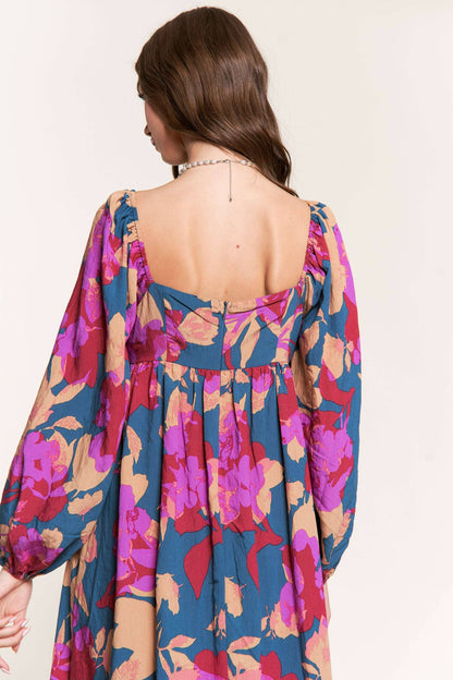 At Last Floral Midi Dress