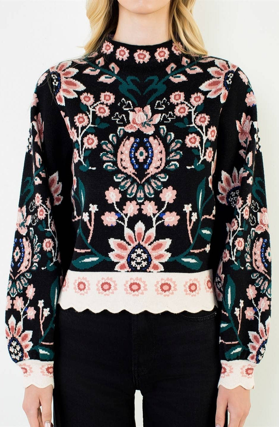 Genevieve Floral Sweater: THML