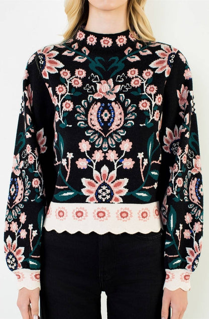 Genevieve Floral Sweater: THML