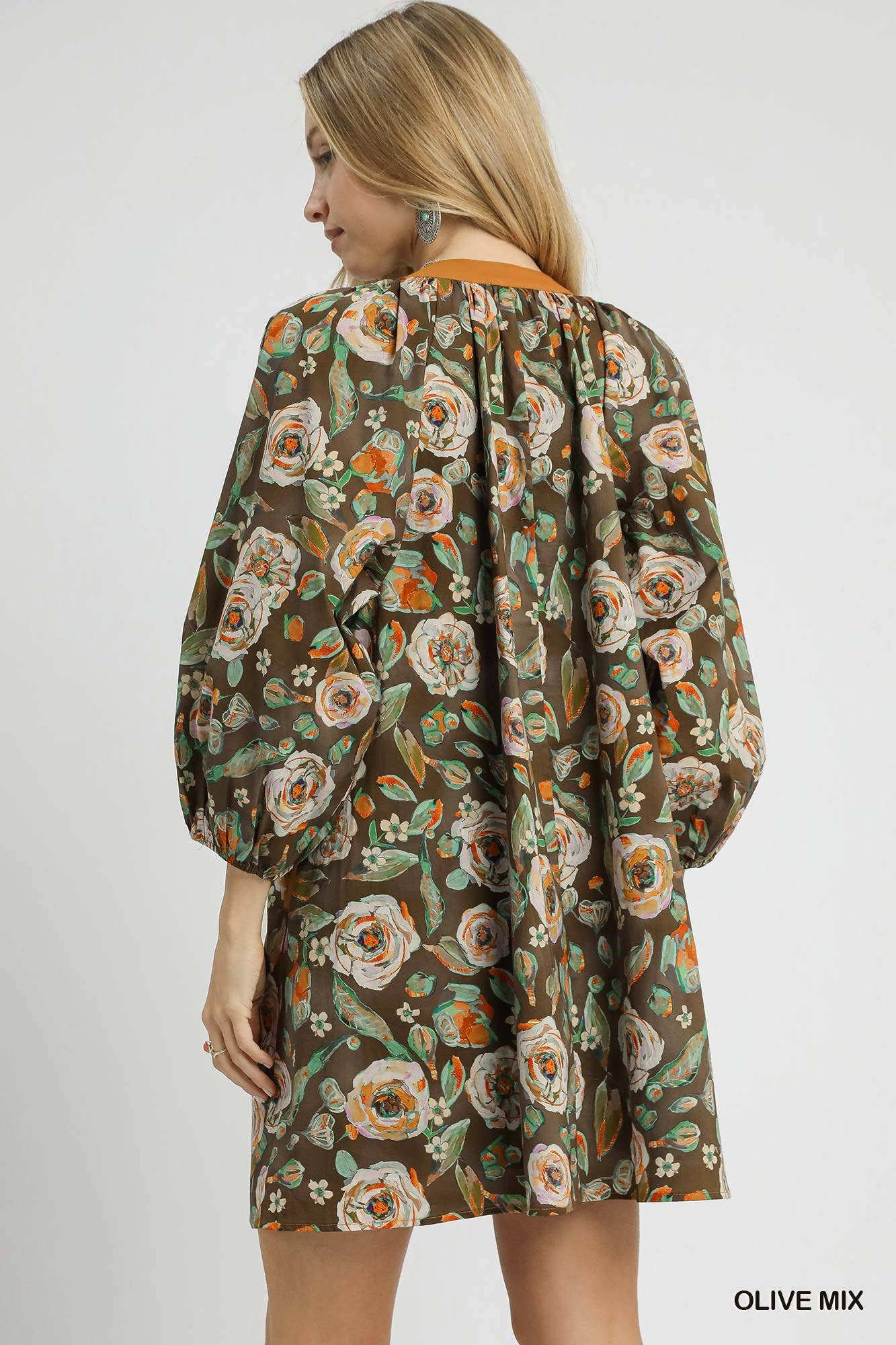 Chelsea Vintage Camellia Print Mini Dress