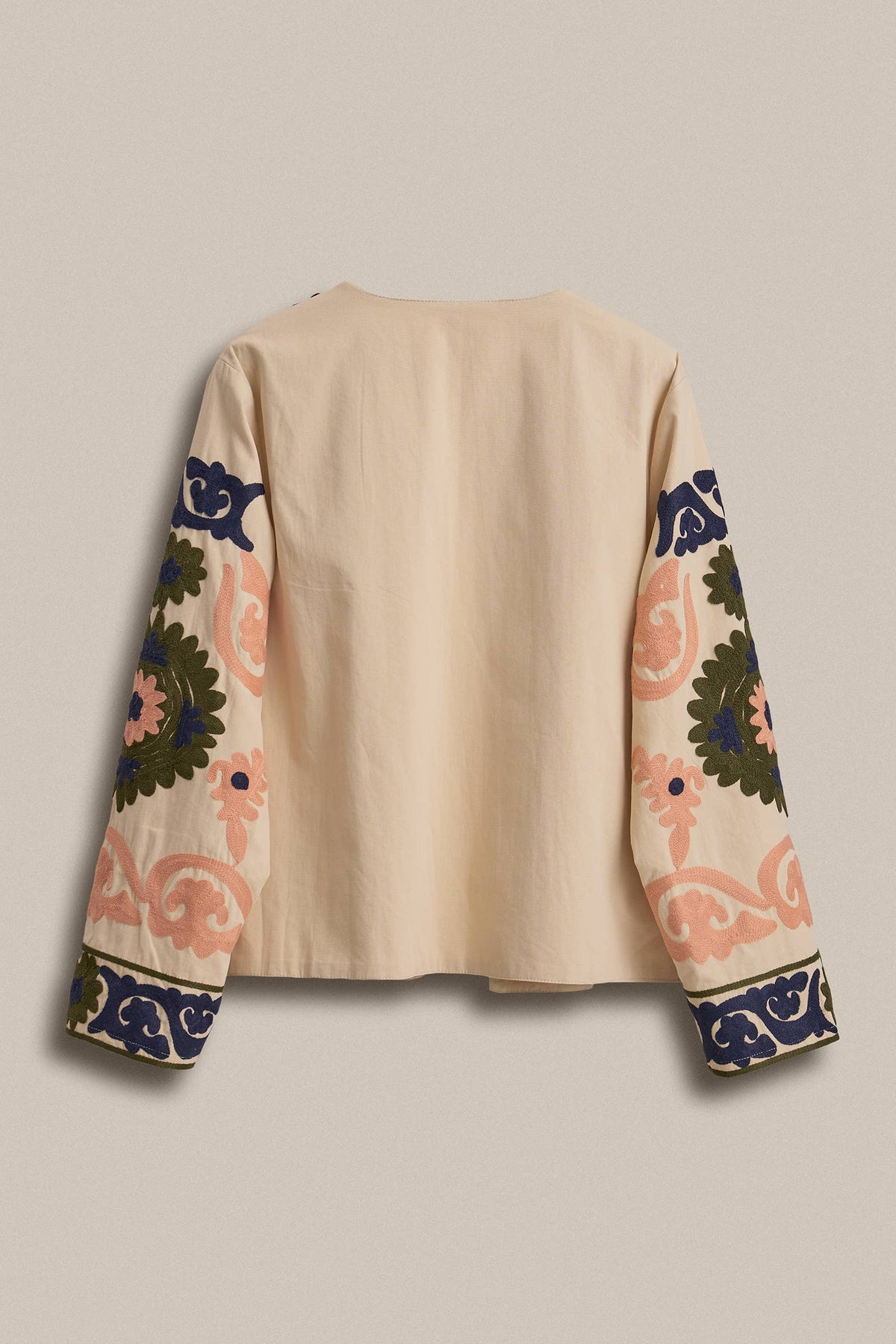Suzani Embroidered Cotton Floral Jacket