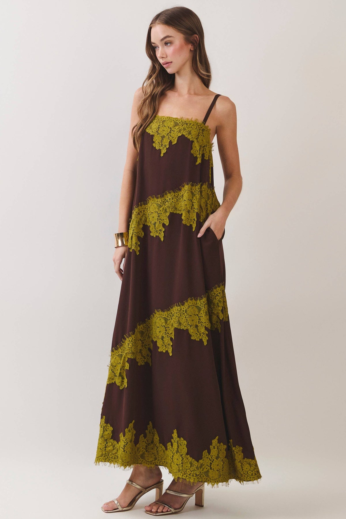 Gigi Lace Trim Detail Maxi Dress