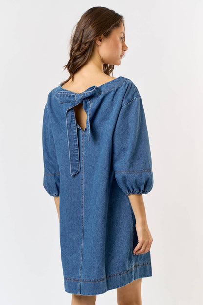 Lakeside Denim Boat Neck Dress