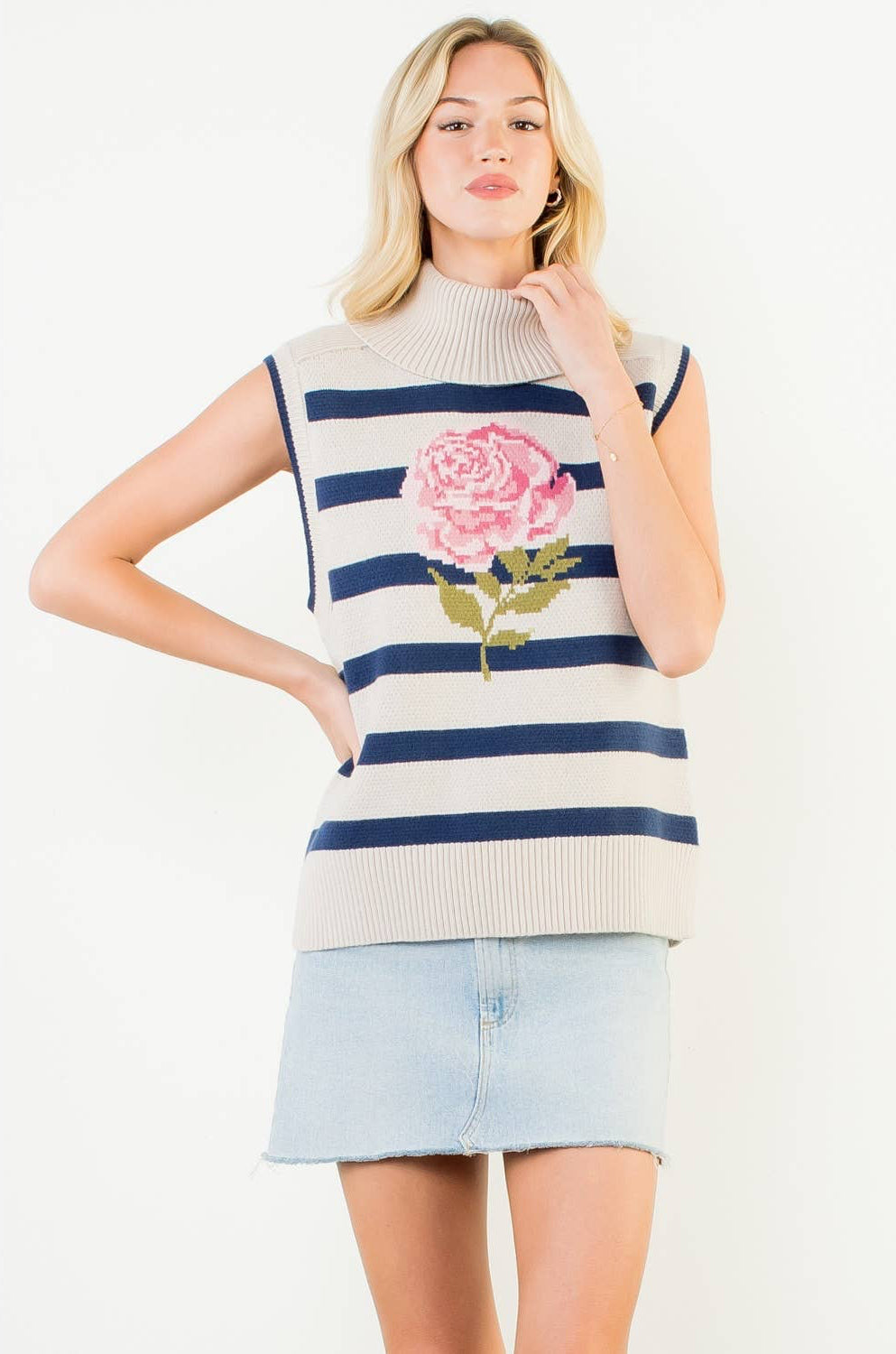 Pretty in Pink Sleeveless Knit Sweater: THML