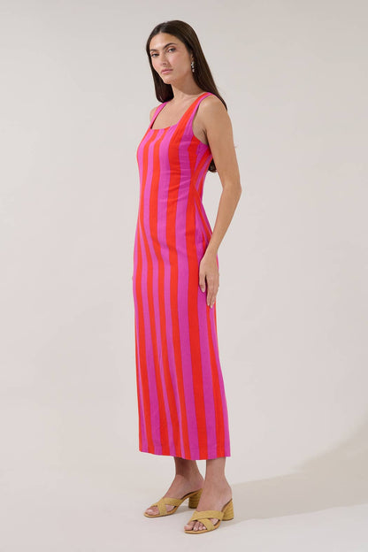 Troy Maxi Striped Dress