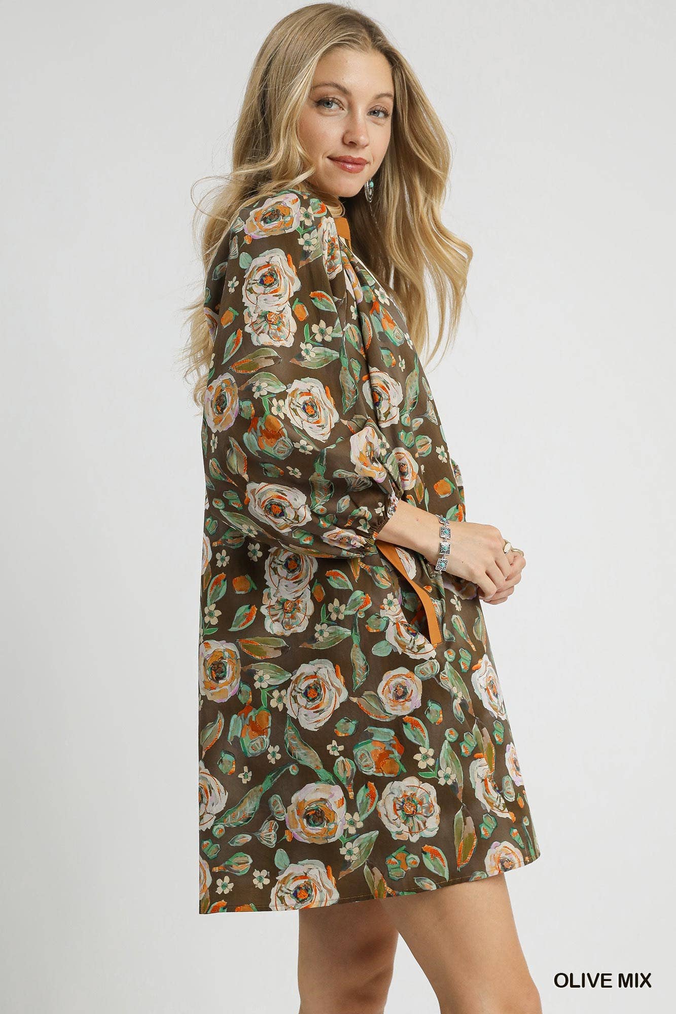 Chelsea Vintage Camellia Print Mini Dress