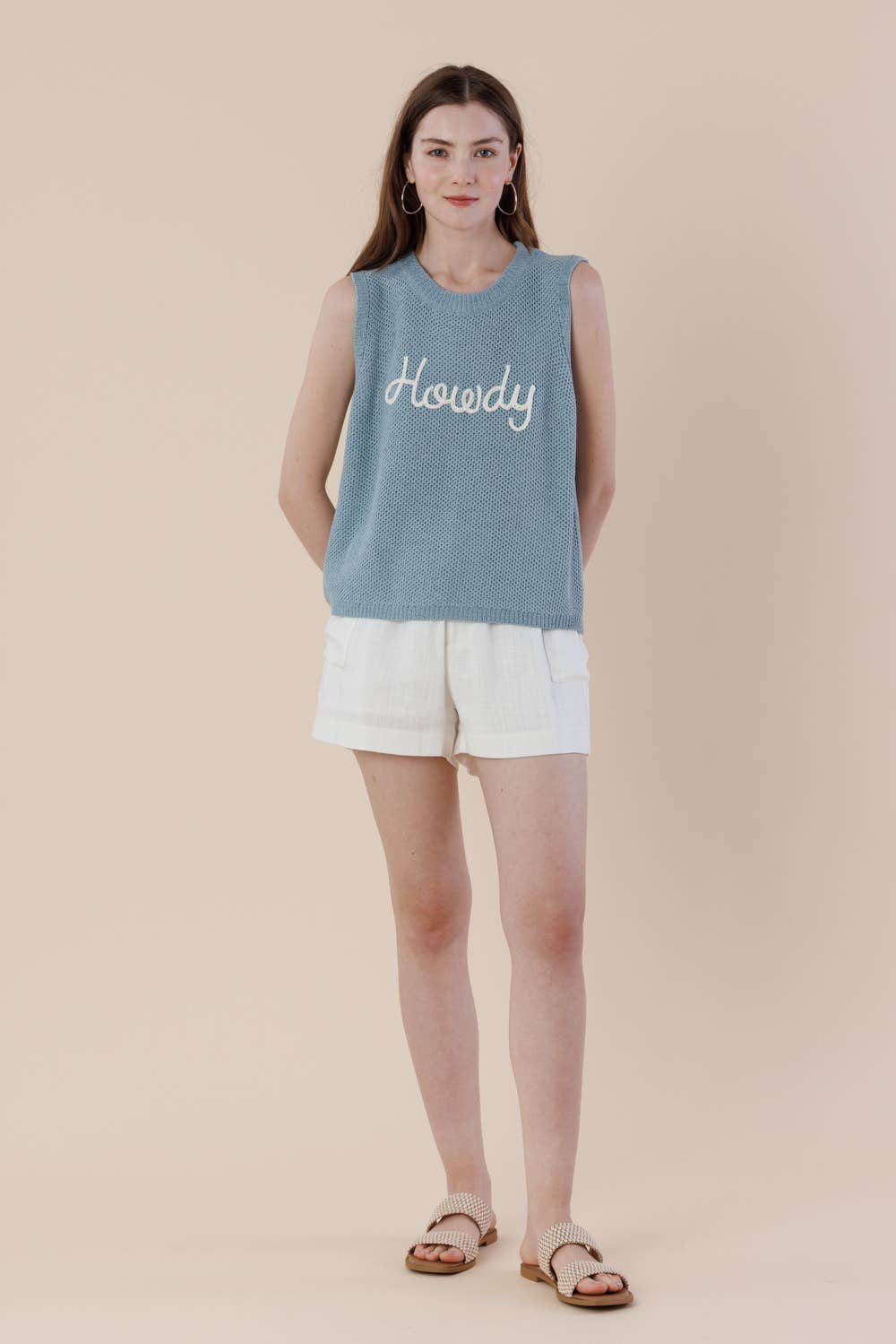 Carla Embroidery Sweater Tank