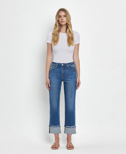 Vervet Daphne High Rise Cuffed Jeans