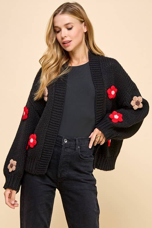 Drew Floral Detail Cardigan