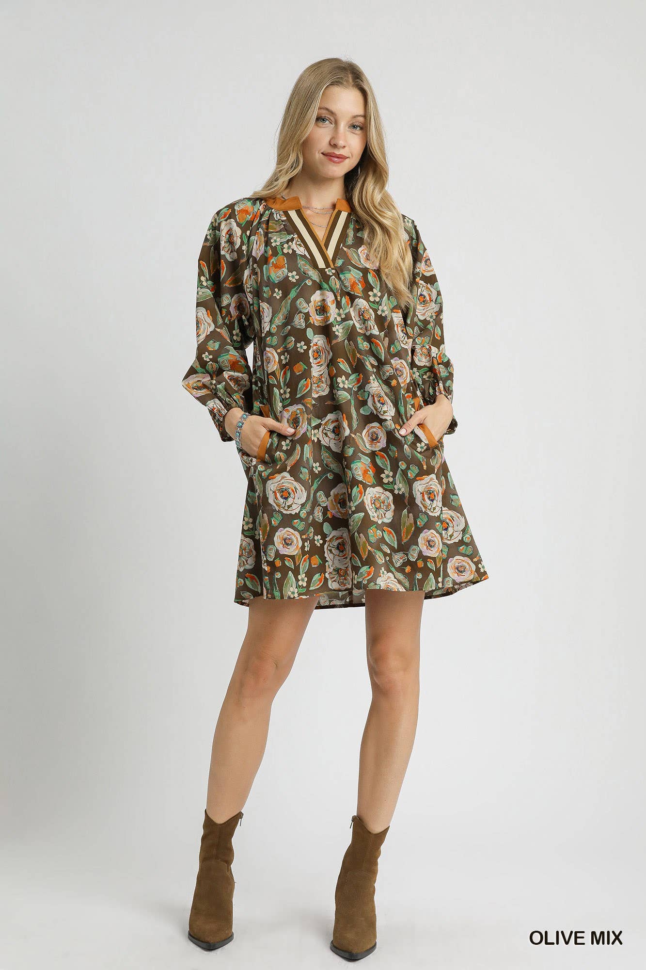 Chelsea Vintage Camellia Print Mini Dress
