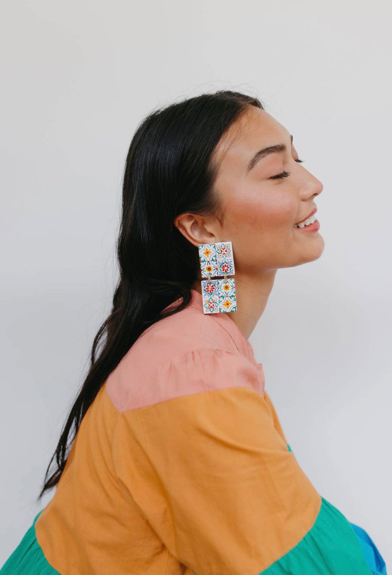 Sunrise Teja Earrings-Sunshine Tienda