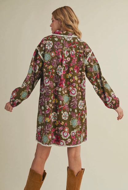 Avery Blanket Stitch Dress