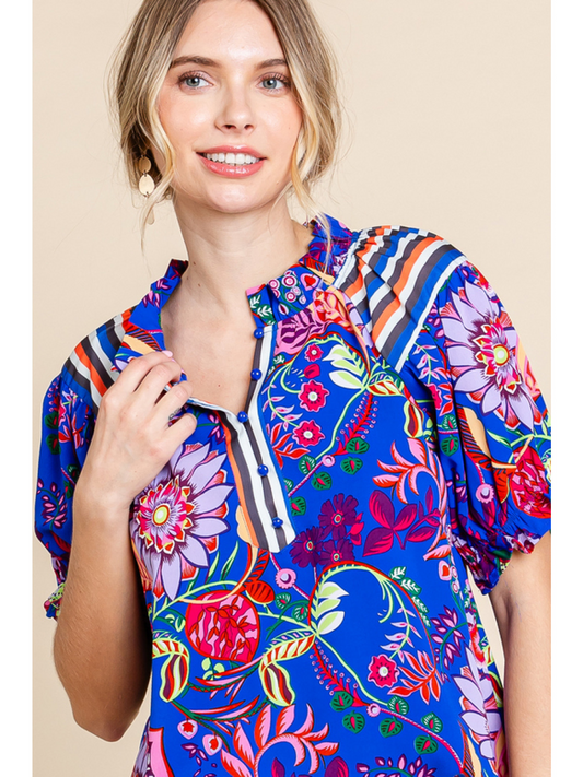 Happy Hacienda Floral Blouse