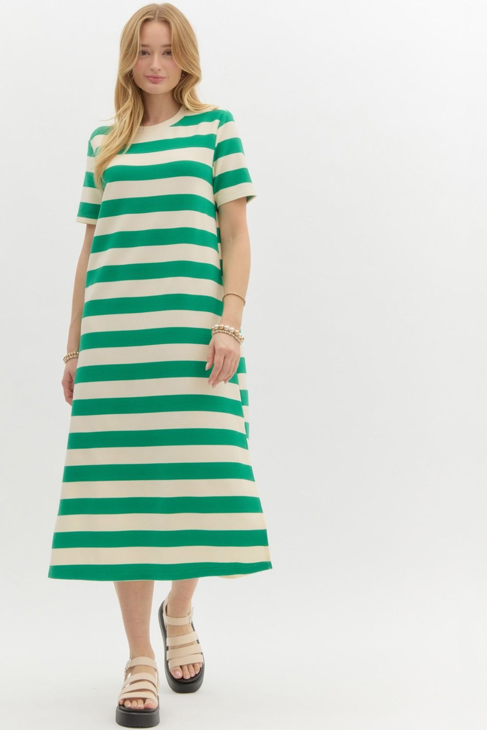 Andy Striped Midi Dress