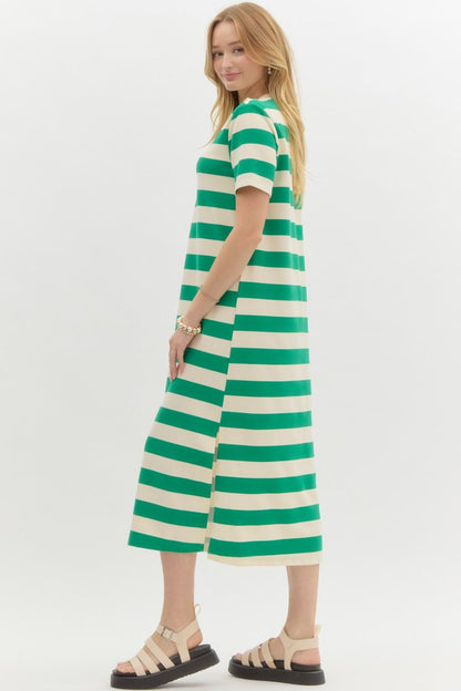 Andy Striped Midi Dress