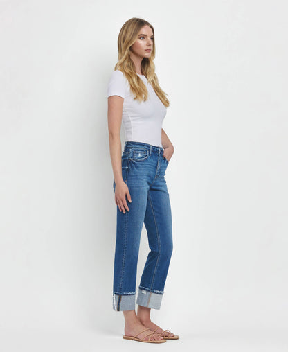 Vervet Daphne High Rise Cuffed Jeans