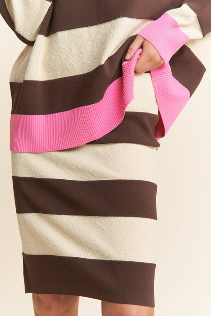 Lisa Striped Soft Knit Sleeveless Knit Dress