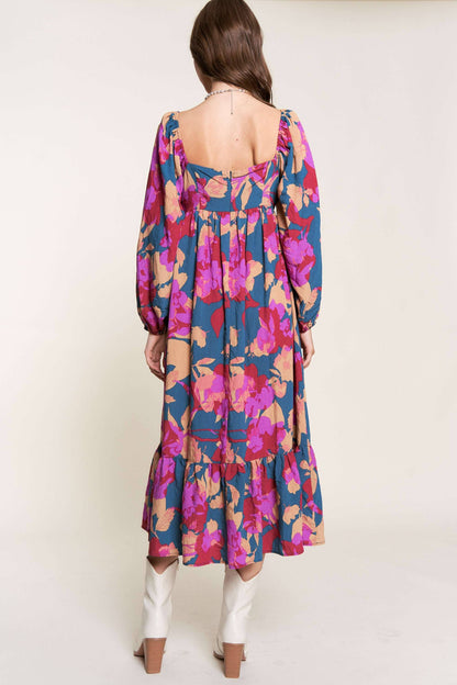 At Last Floral Midi Dress