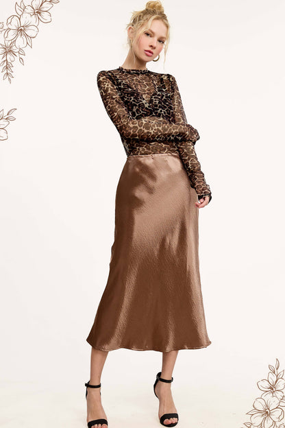 Charlie Mocha Slip Skirt