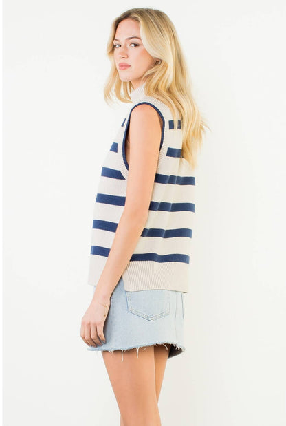 Pretty in Pink Sleeveless Knit Sweater: THML