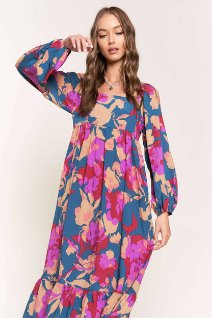 At Last Floral Midi Dress