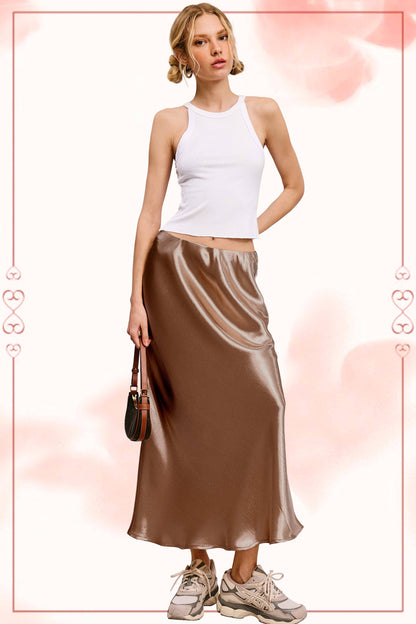 Charlie Mocha Slip Skirt