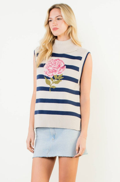 Pretty in Pink Sleeveless Knit Sweater: THML