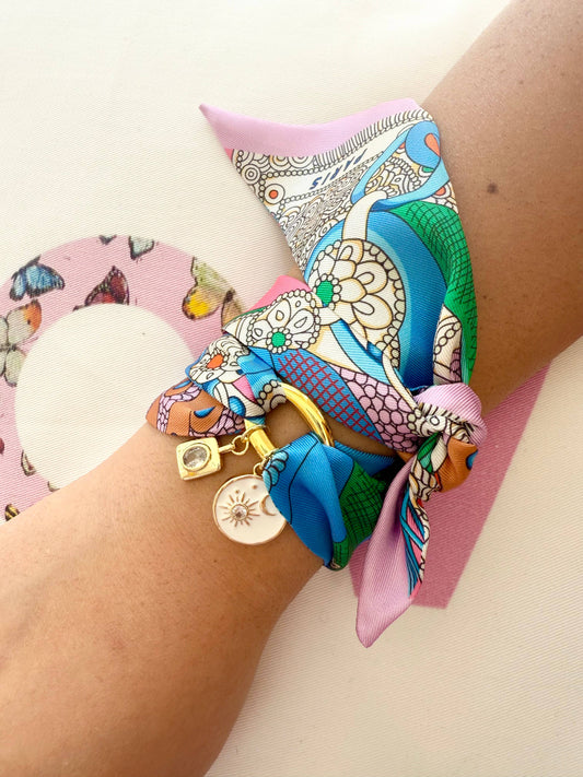 Scarf Stars Charm Wrap Bracelet