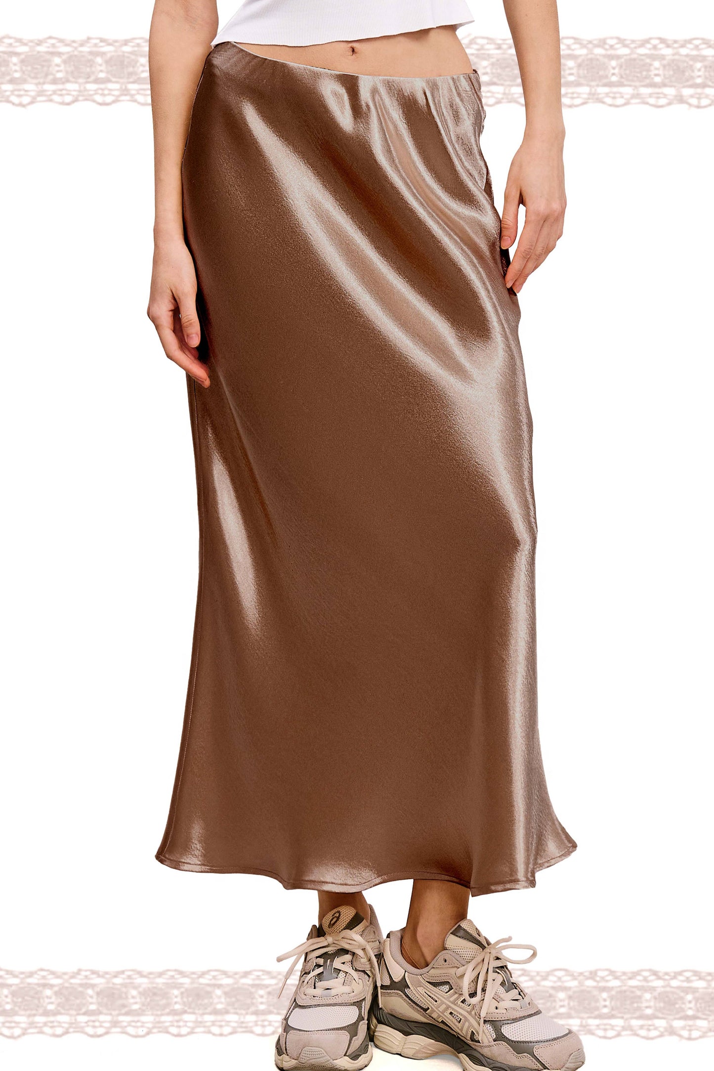 Charlie Mocha Slip Skirt