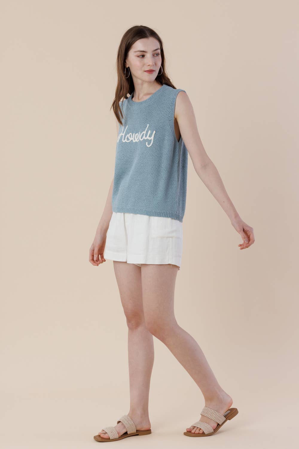 Carla Embroidery Sweater Tank