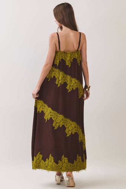 Gigi Lace Trim Detail Maxi Dress