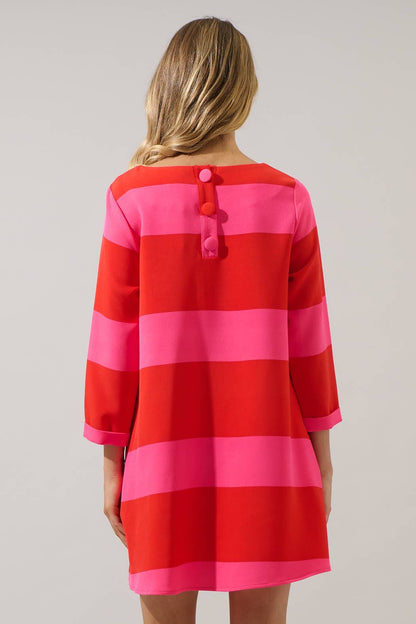 Lolli Striped Shift Mini Dress