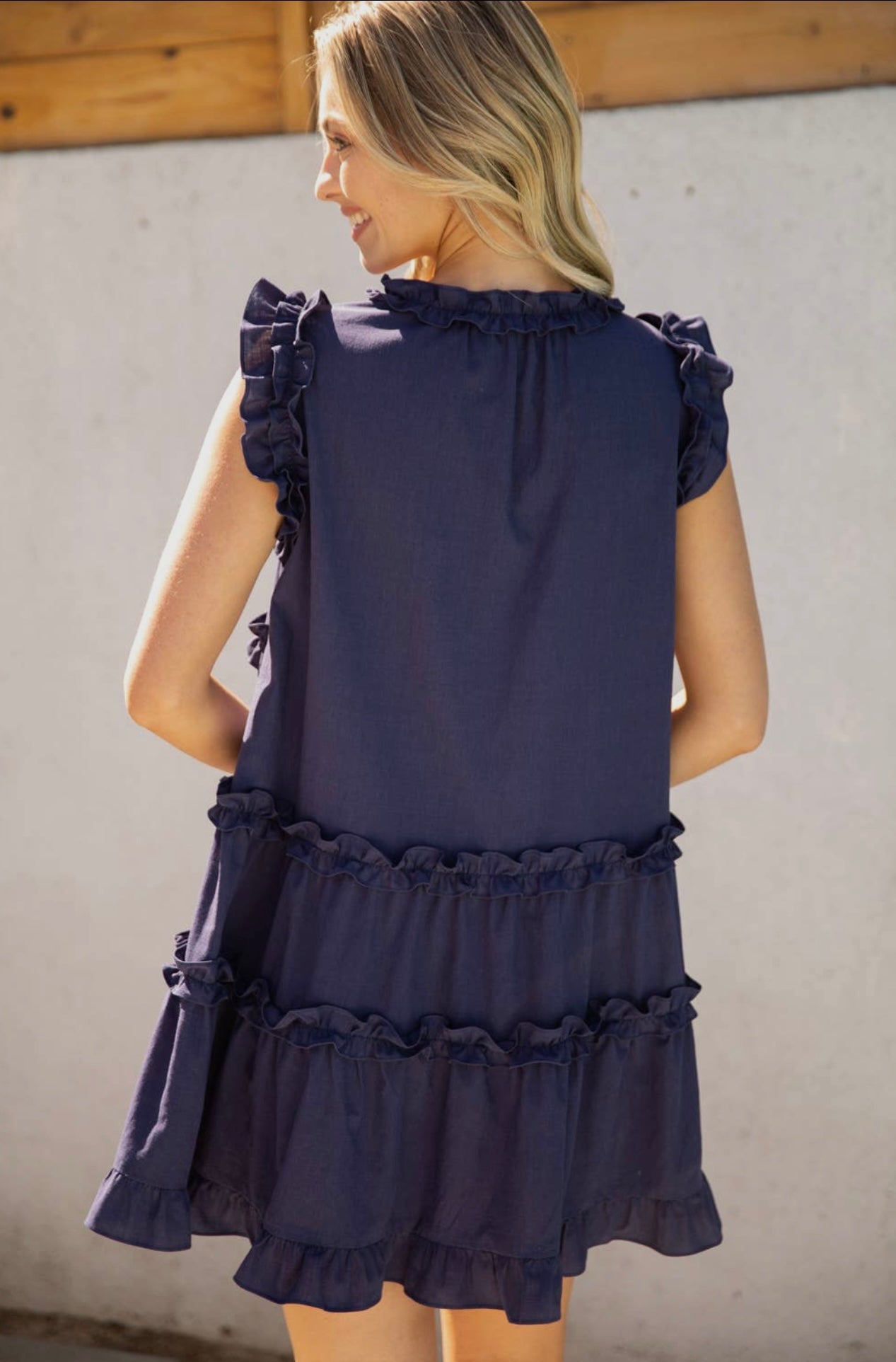 Ruffle Detailed Tiered Dress