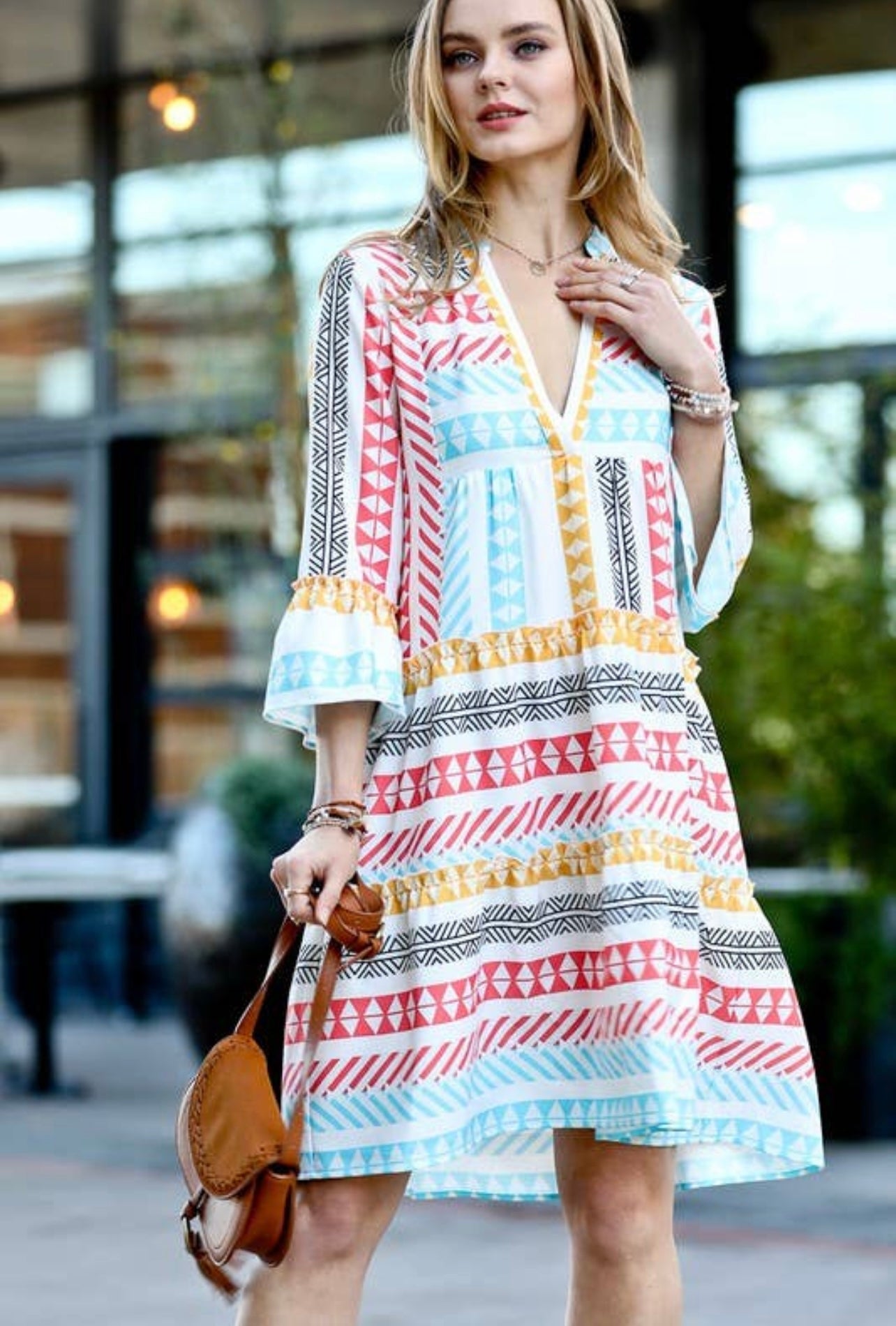 Try Again Printed Dress