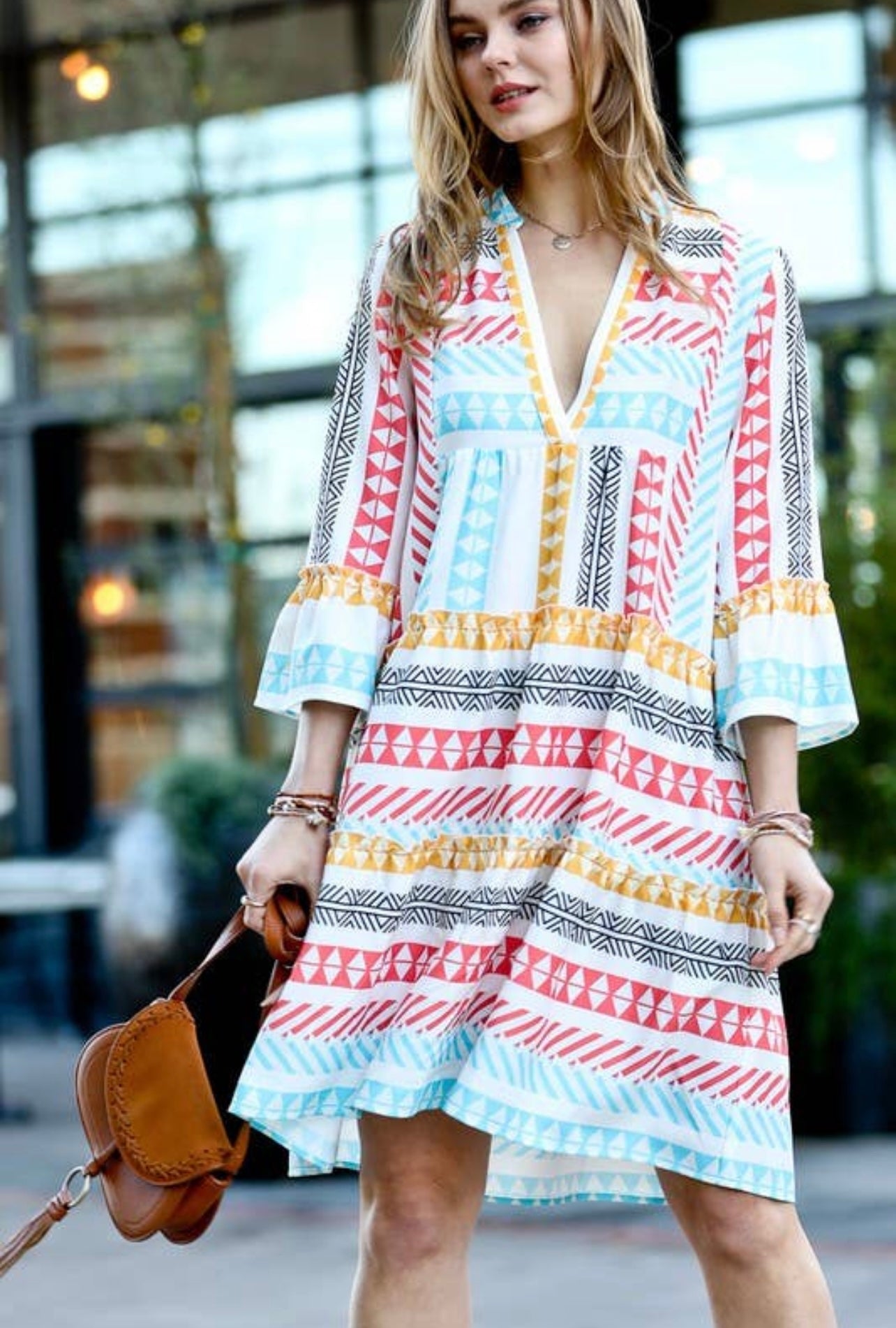 Try Again Printed Dress