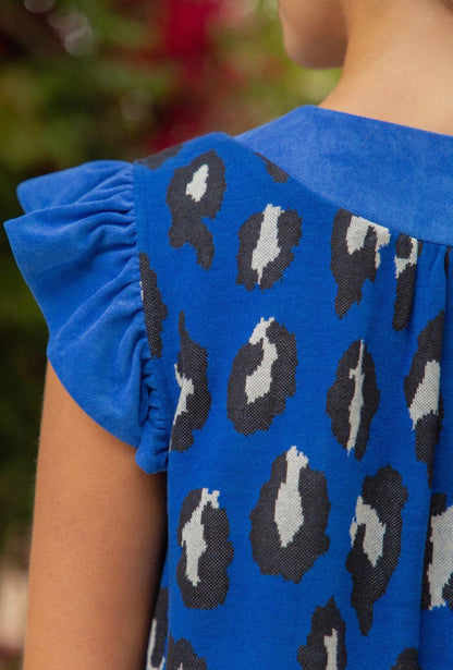 Suede Detailed Leopard Knit Dress