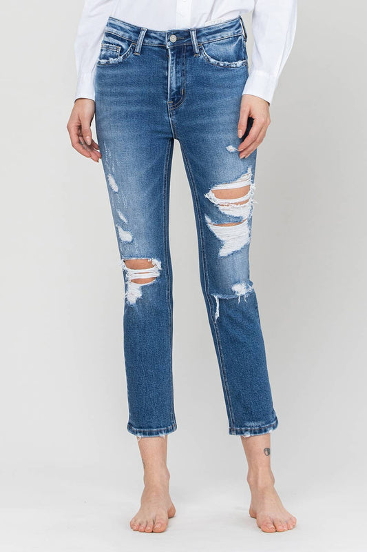 Jackie Distressed Slim Fit Jeans