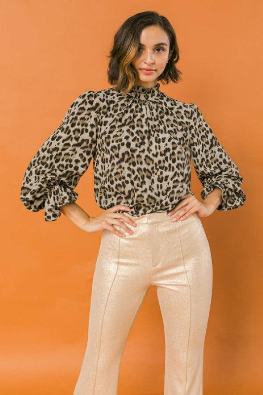 Ready & Willing Leopard Top