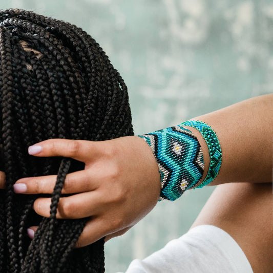 Guatemalan Beaded Cuff Bracelet