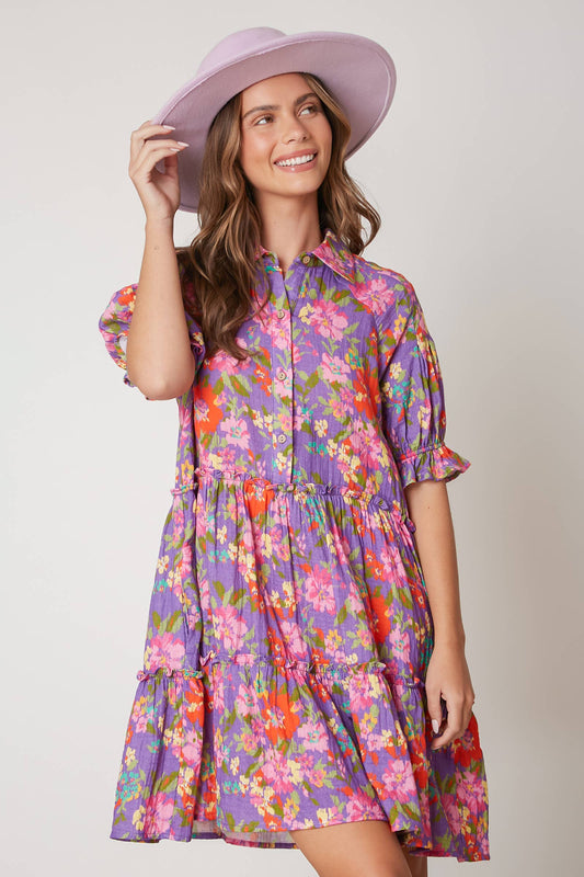 Georgia Floral Print Shirt Dress
