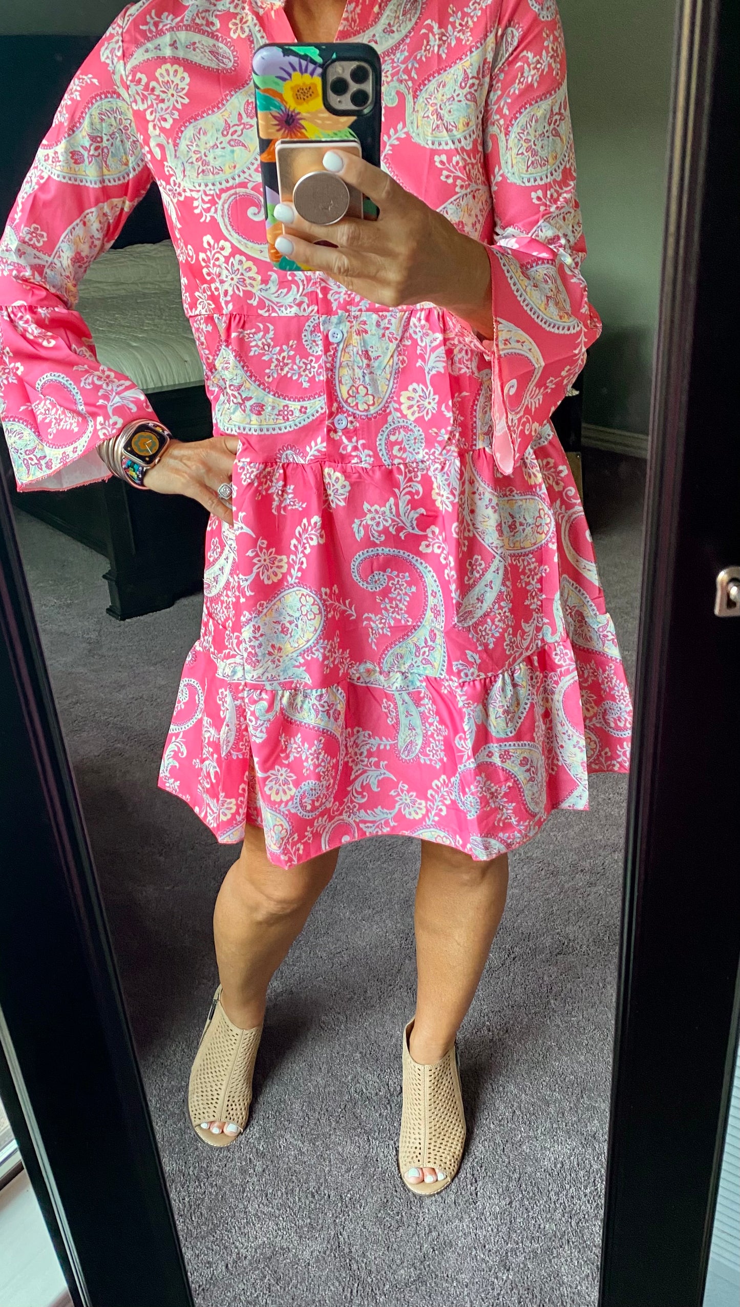 Pink Pop Paisley Dress